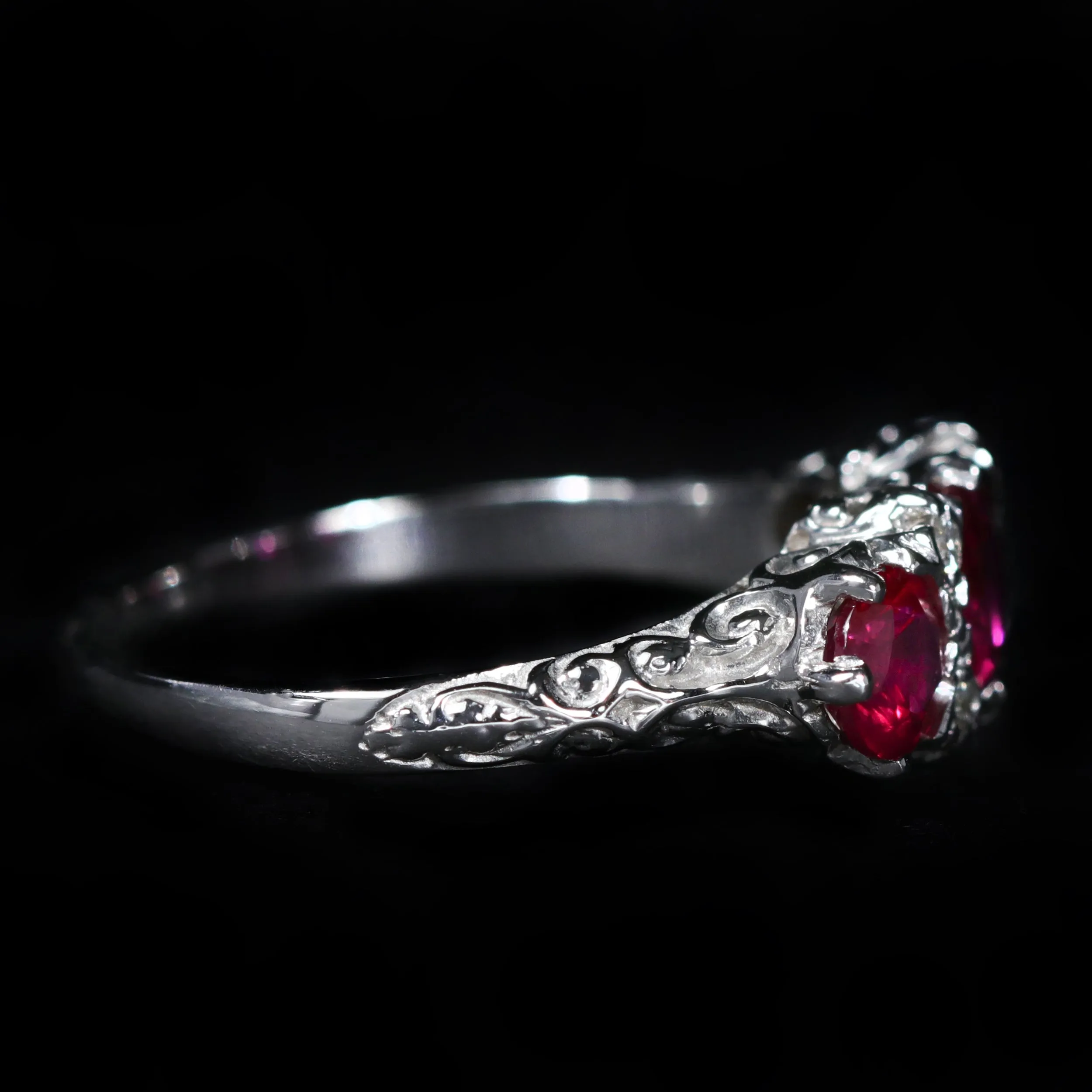 14K White Gold 1.73 CTW Ruby and Diamond Ring