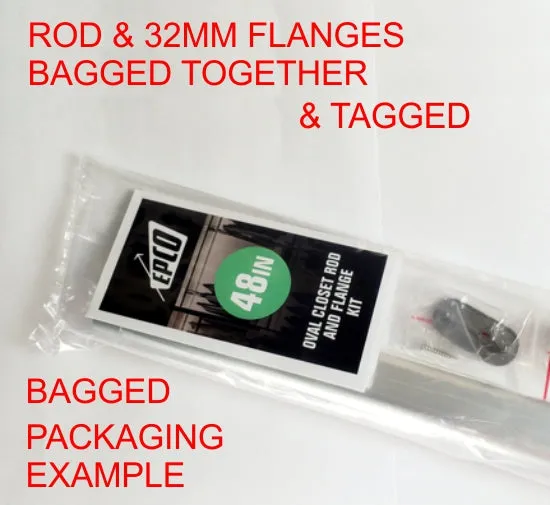 18 Inch Polished Brass Oval Rod Kit