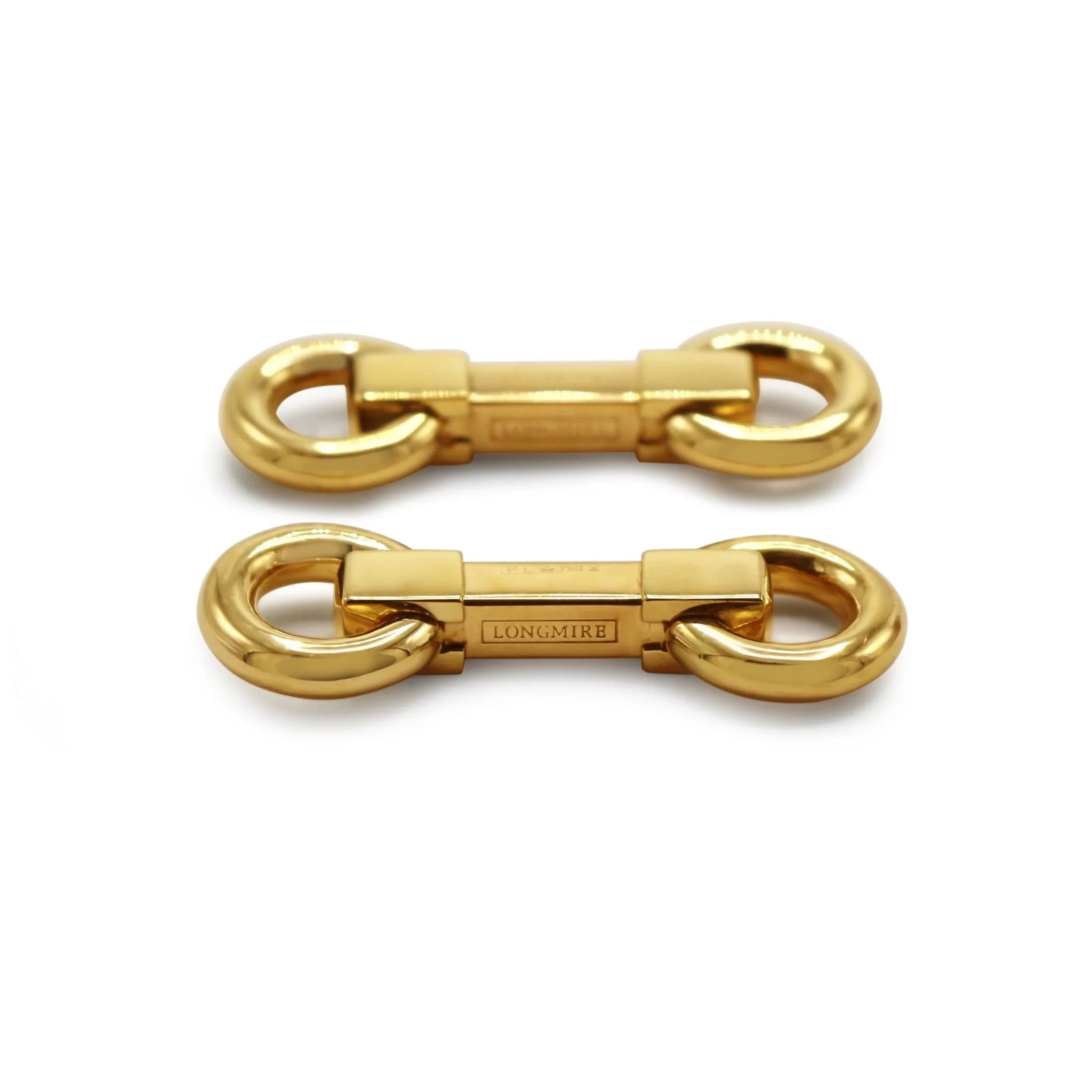 18ct Circle Bar Sprung Cufflinks by Longmire