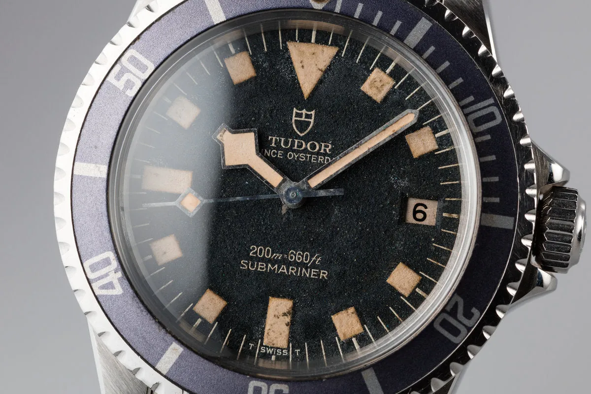 1974 Vintage Tudor Snowflake Submariner 9411/0 with Rare Stone Dial and Lavender Bezel Insert