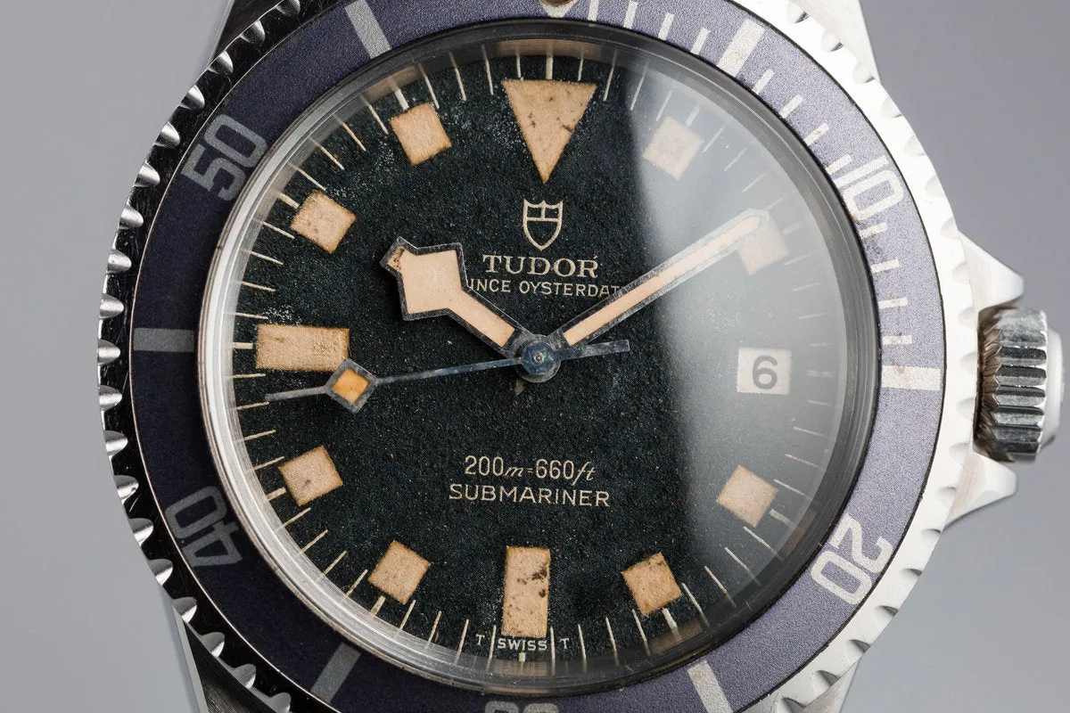 1974 Vintage Tudor Snowflake Submariner 9411/0 with Rare Stone Dial and Lavender Bezel Insert