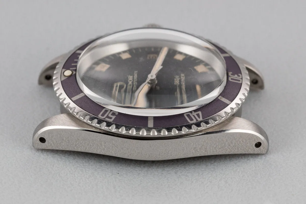 1974 Vintage Tudor Snowflake Submariner 9411/0 with Rare Stone Dial and Lavender Bezel Insert