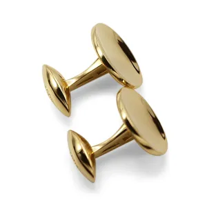 Asprey 18ct Yellow Gold Oval Cufflinks