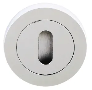Atlantic Key Escutcheon on Round Rose - Polished Chrome