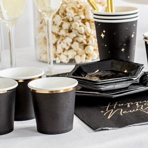 Black Noir Party Plates (6 Pack)