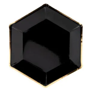Black Noir Party Plates (6 Pack)