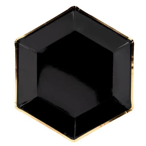 Black Noir Party Plates (6 Pack)