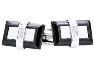 Black Plated Rectangle Cufflinks