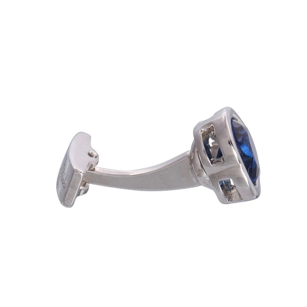 Blue Gemstone Heart Cufflinks