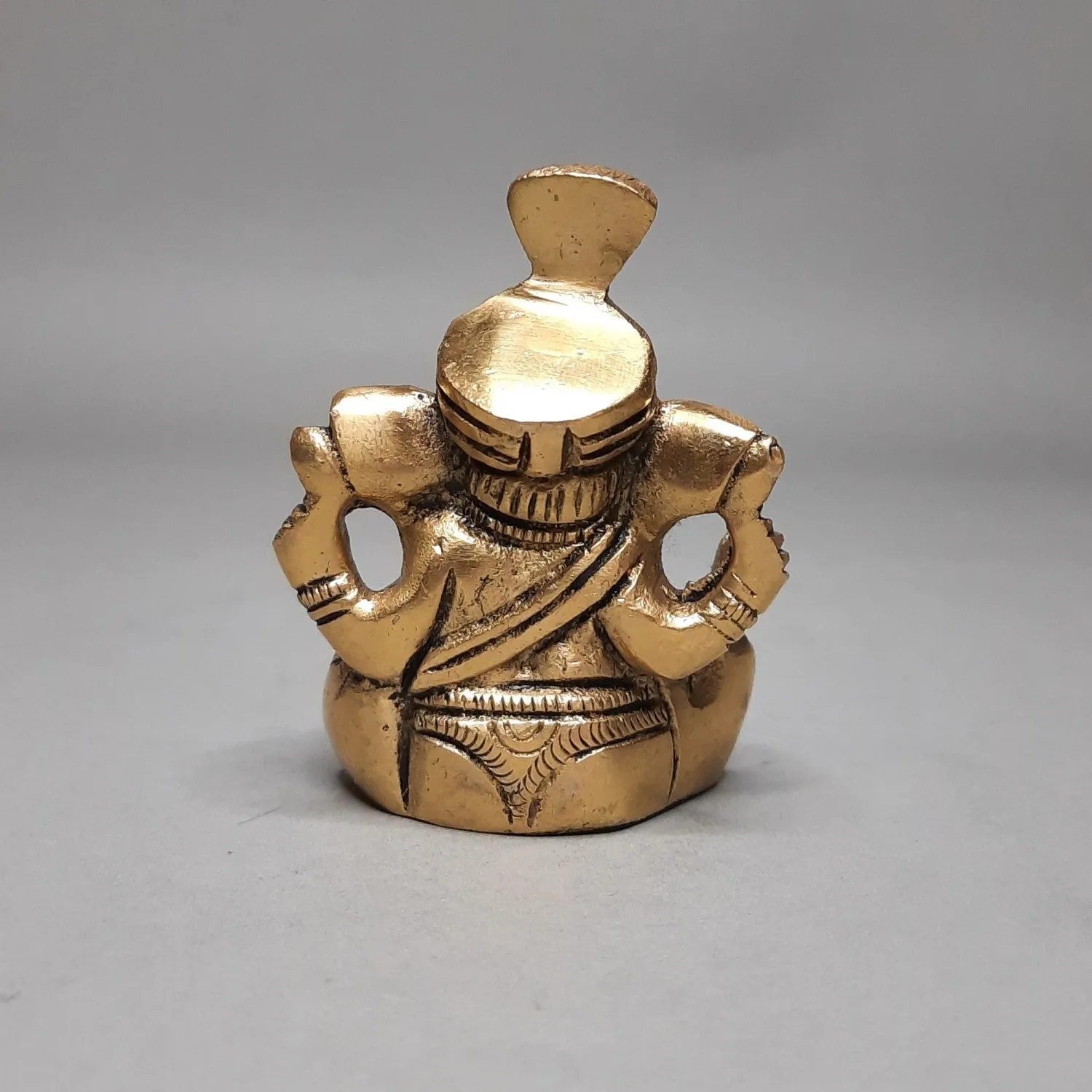 Brass Ganesha with Pagadi 2.75 in