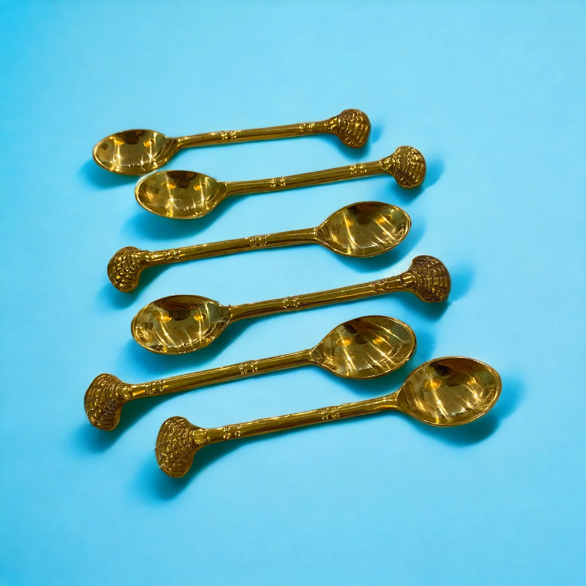 Brass Shell Spoon Set