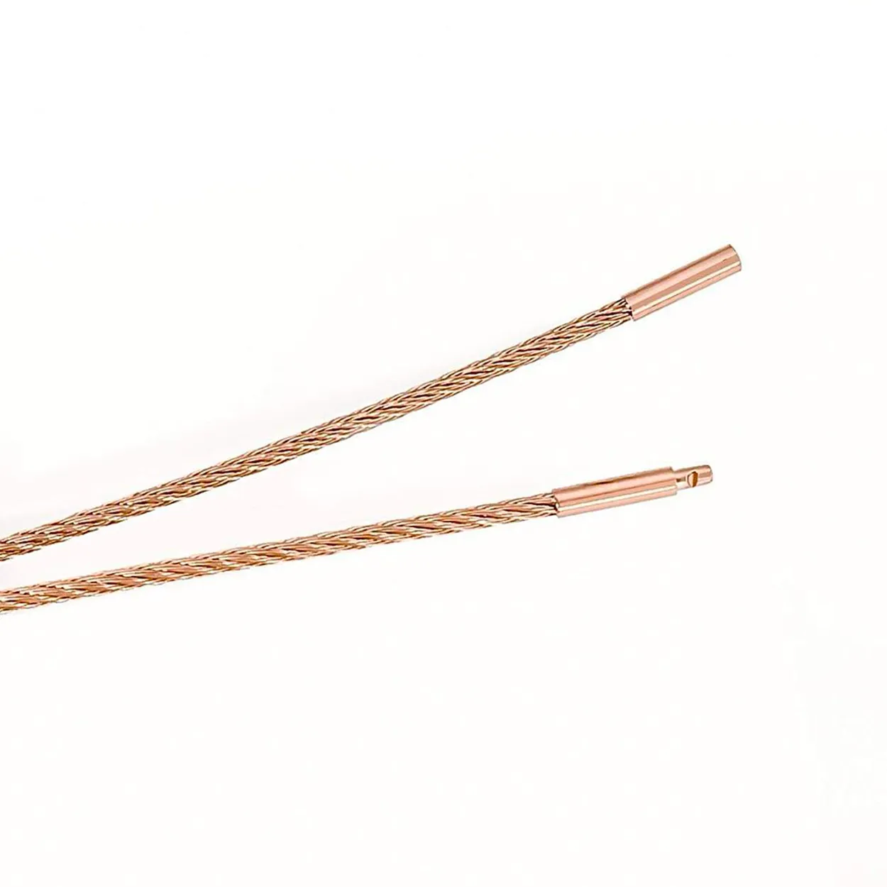 C015RG B.Tiff Cable Wire Rose Gold Plated Stainless Steel Chain Necklace