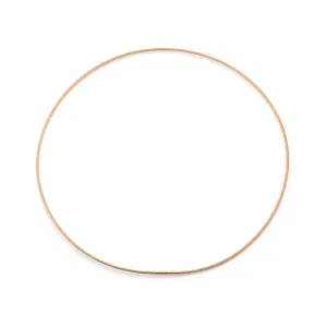 C015RG B.Tiff Cable Wire Rose Gold Plated Stainless Steel Chain Necklace