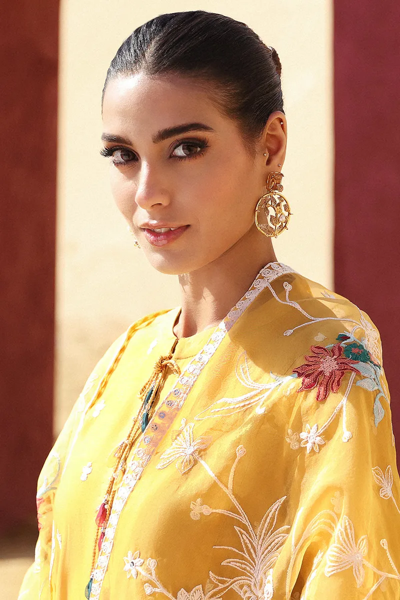 Cross Stitch Eid Lawn Edit – MAIZE OCHRE-3 PIECE EMBROIDERED LAWN SUIT