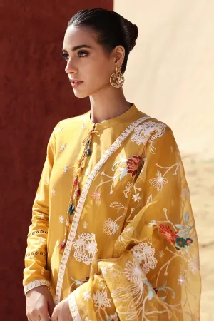 Cross Stitch Eid Lawn Edit – MAIZE OCHRE-3 PIECE EMBROIDERED LAWN SUIT