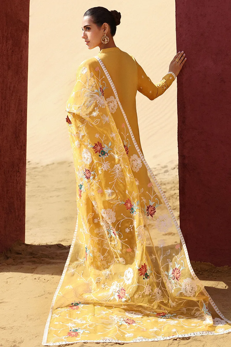 Cross Stitch Eid Lawn Edit – MAIZE OCHRE-3 PIECE EMBROIDERED LAWN SUIT