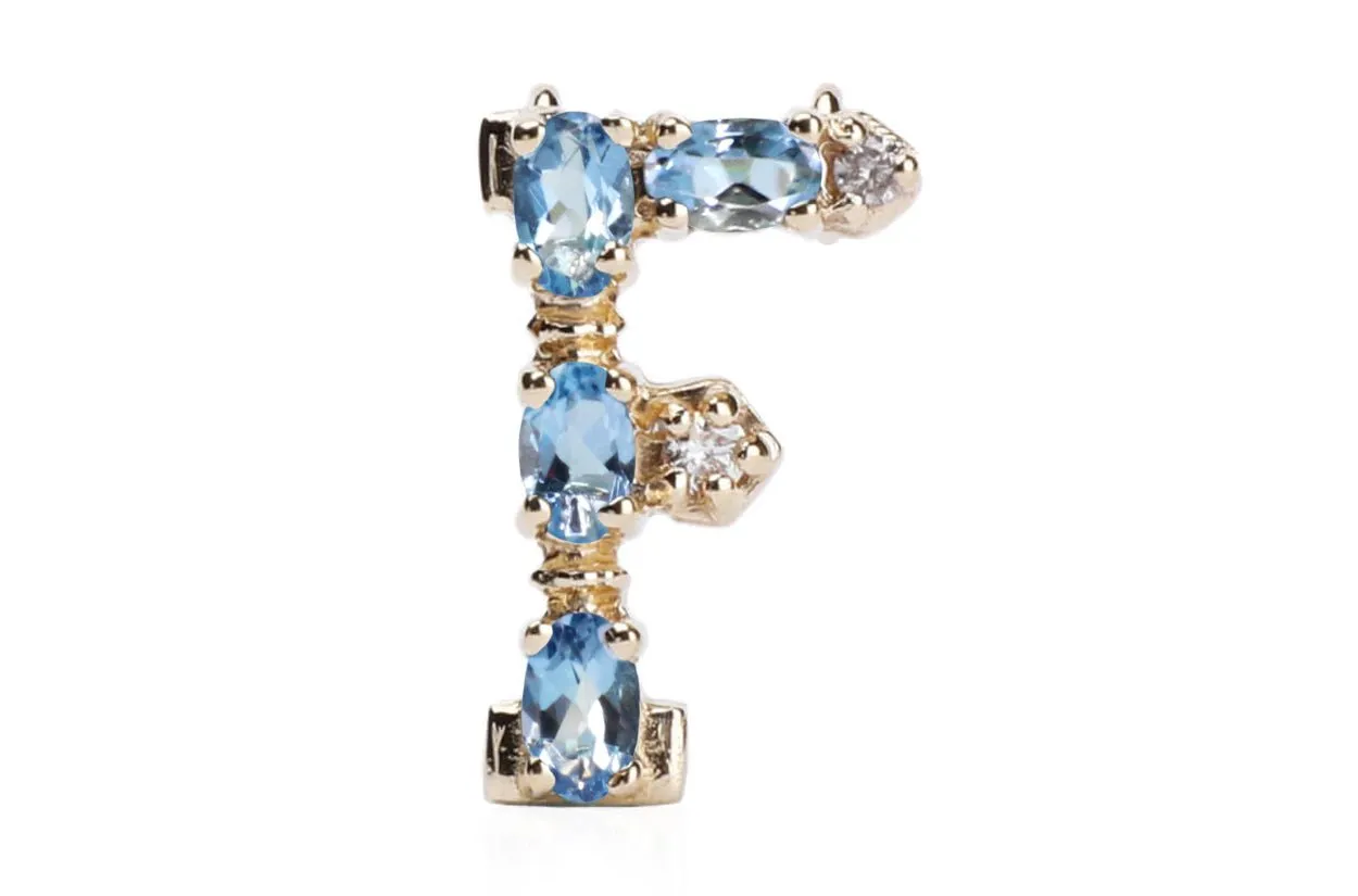 Cufflinks Letter F Initial 18kt Gold