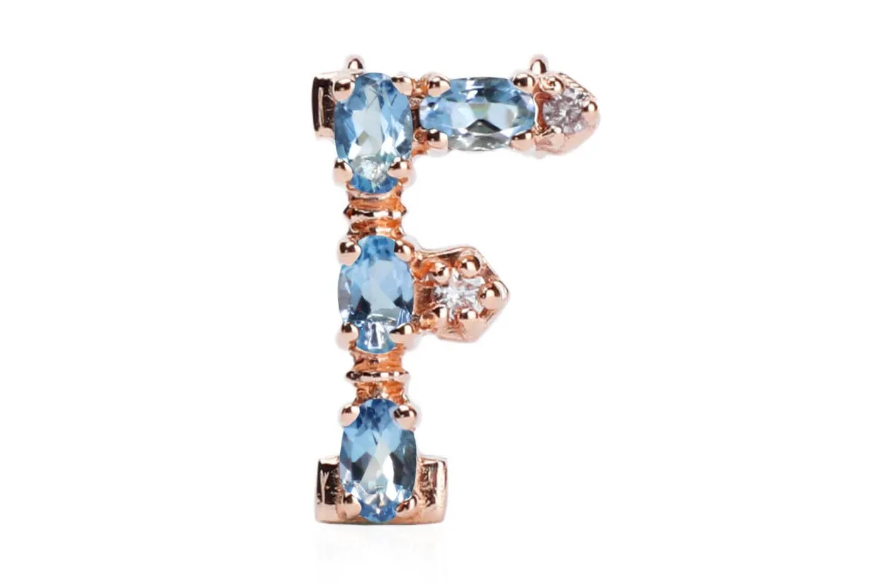 Cufflinks Letter F Initial 18kt Gold