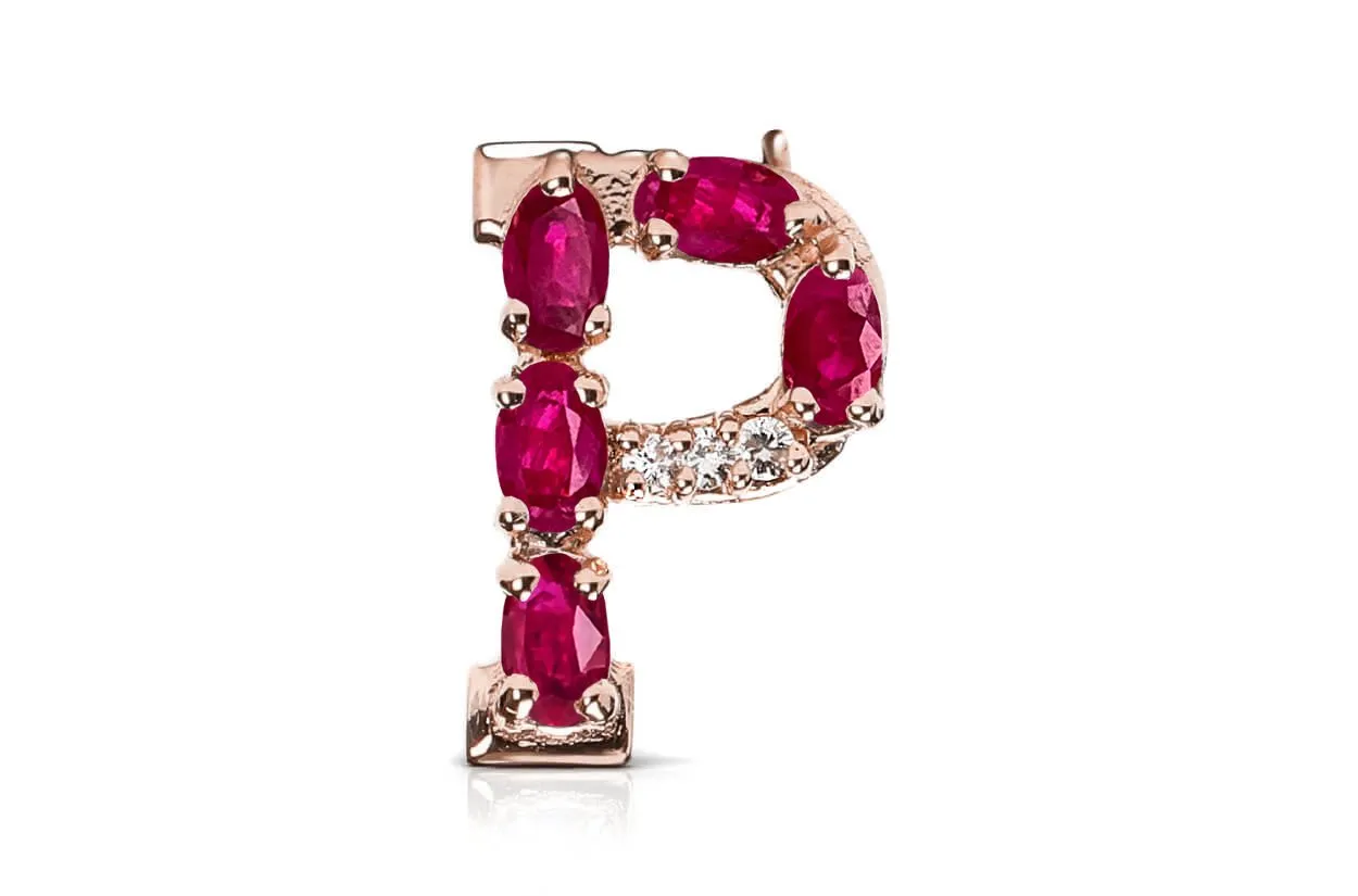 Cufflinks Letter P Initial 18kt Gold