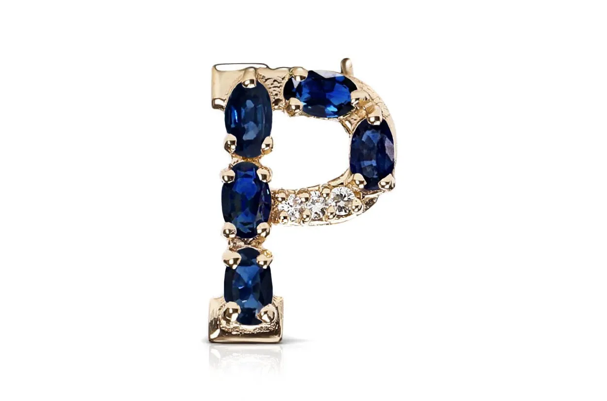 Cufflinks Letter P Initial 18kt Gold