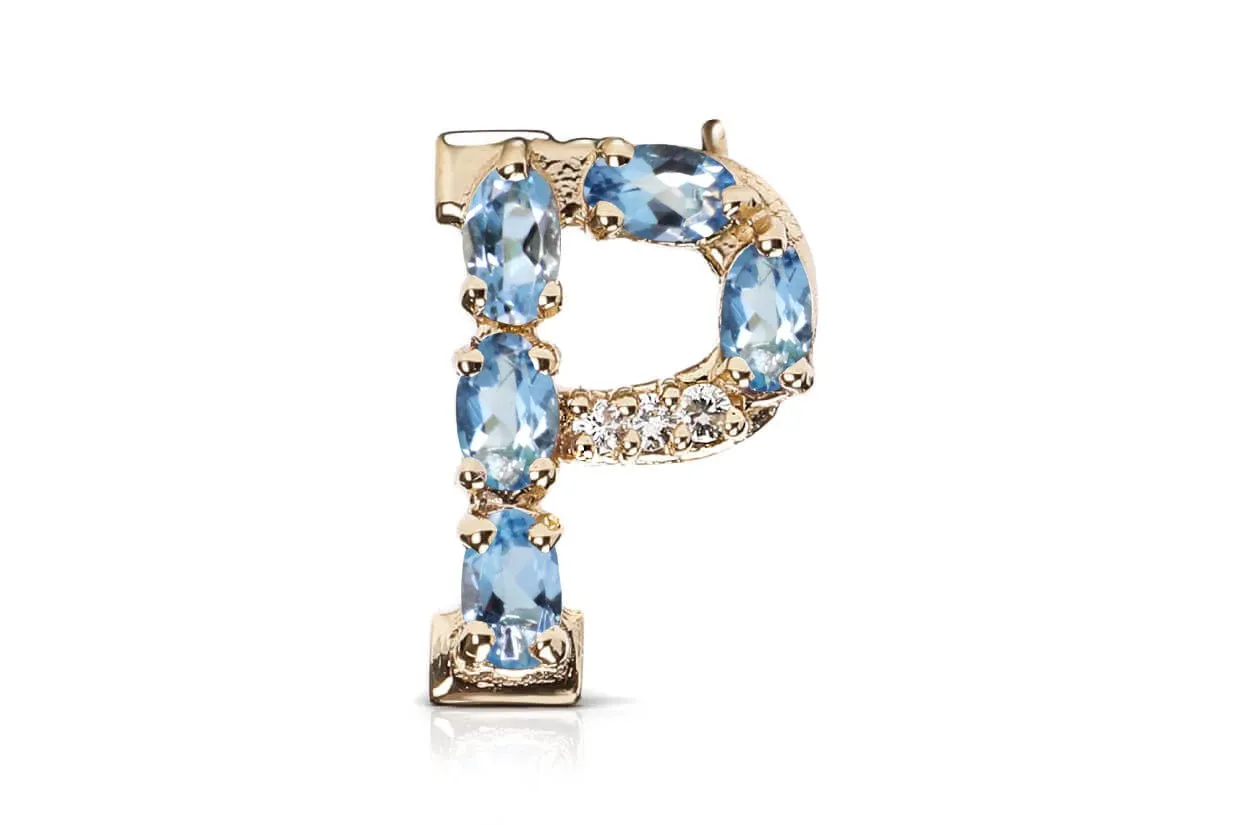 Cufflinks Letter P Initial 18kt Gold