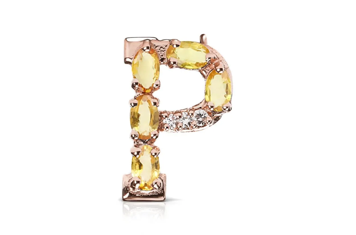Cufflinks Letter P Initial 18kt Gold