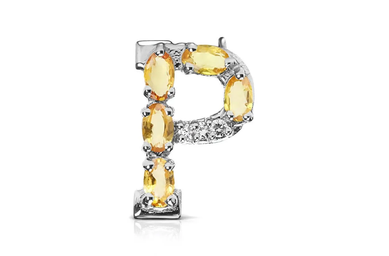Cufflinks Letter P Initial 18kt Gold