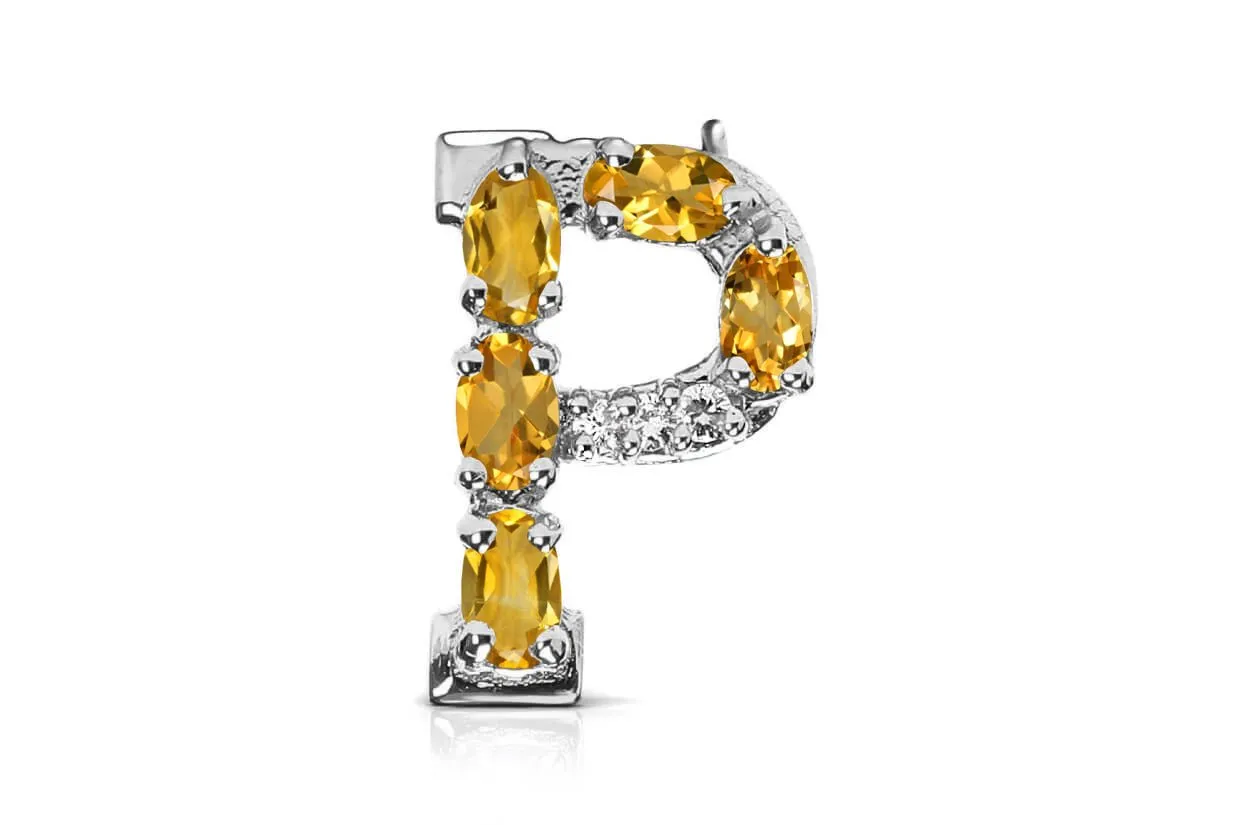 Cufflinks Letter P Initial 18kt Gold