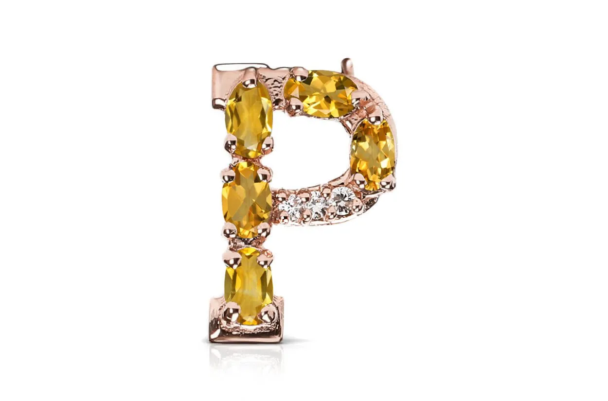 Cufflinks Letter P Initial 18kt Gold