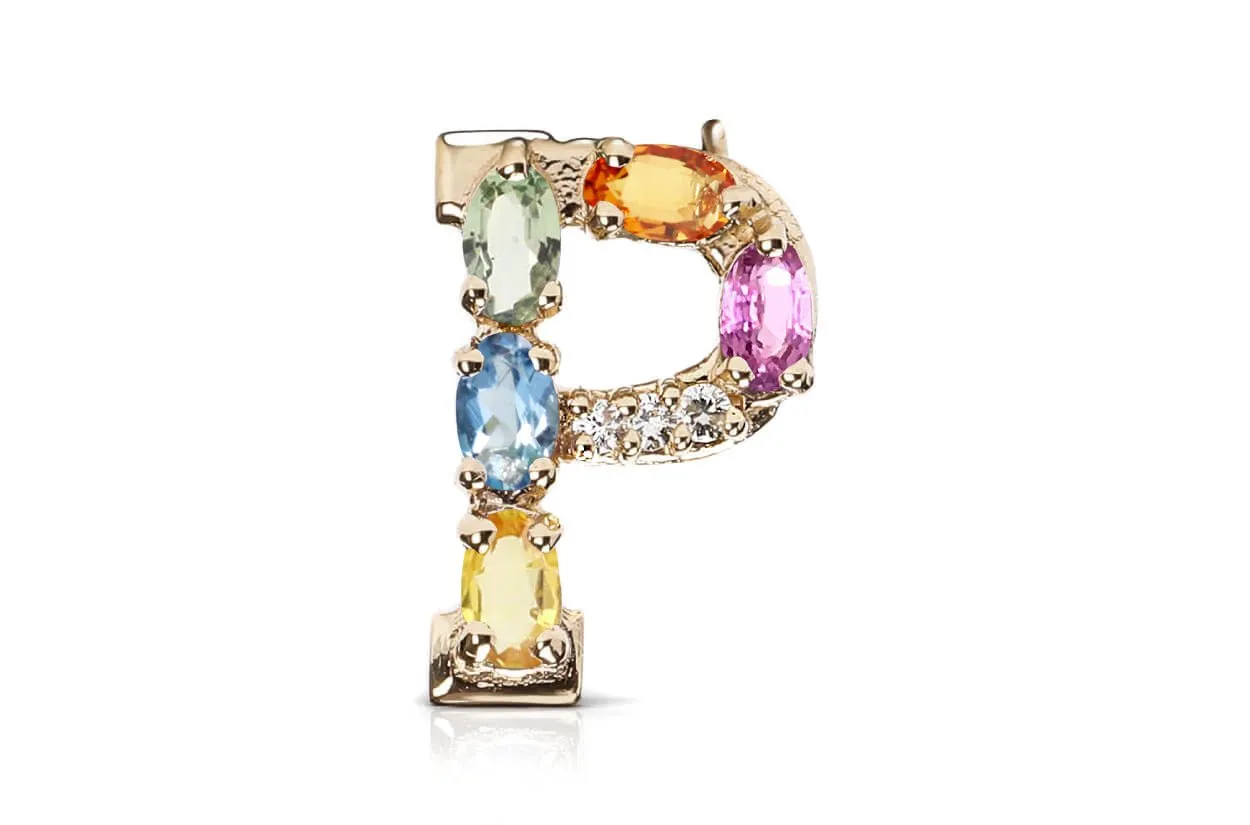 Cufflinks Letter P Initial 18kt Gold