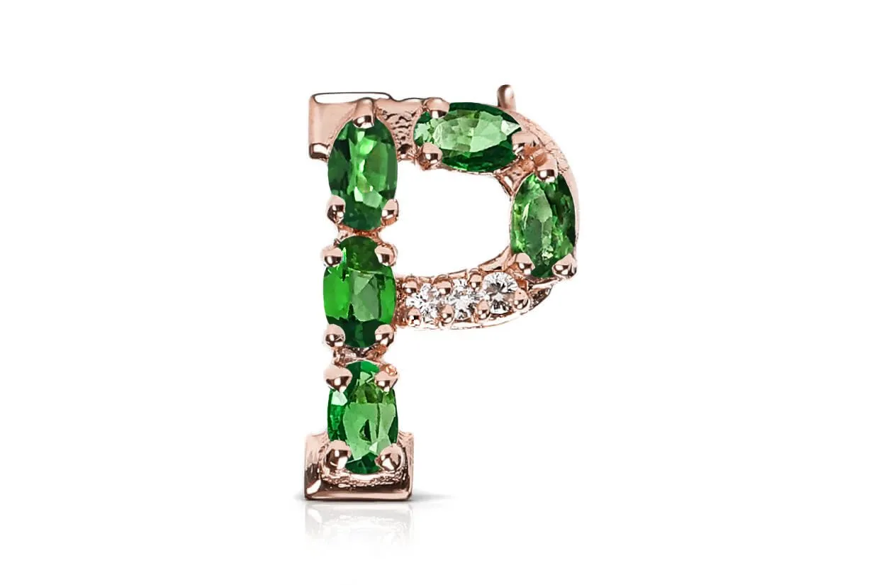 Cufflinks Letter P Initial 18kt Gold