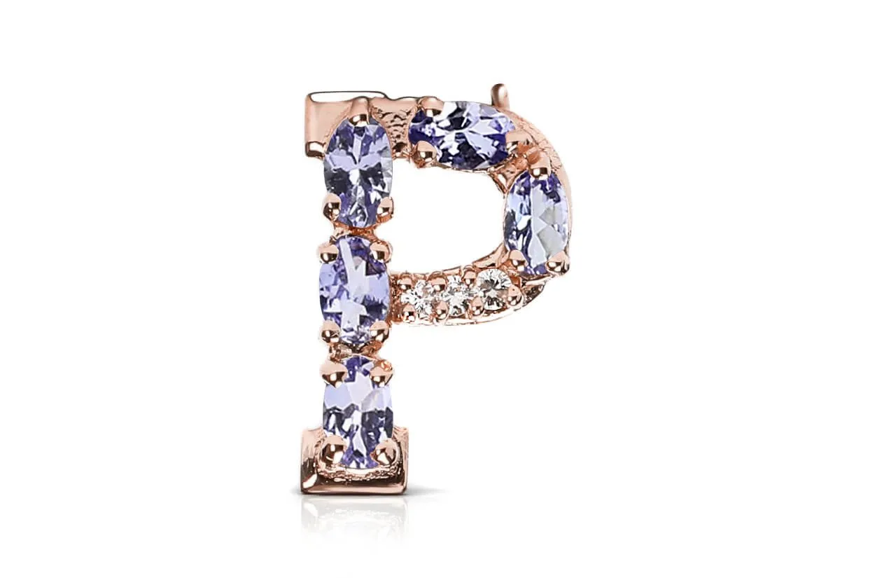 Cufflinks Letter P Initial 18kt Gold
