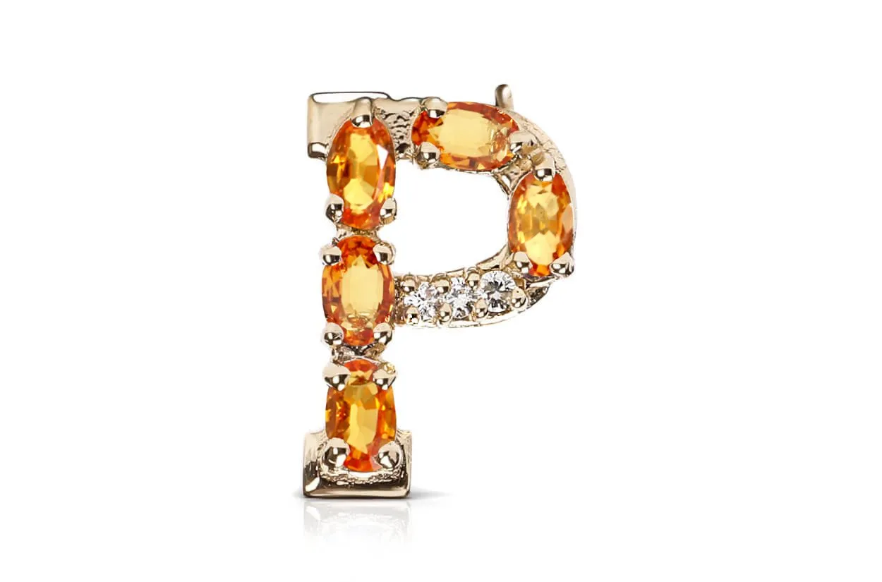 Cufflinks Letter P Initial 18kt Gold