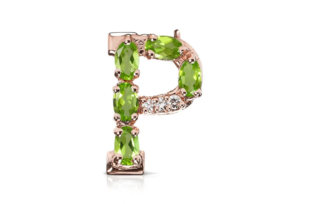 Cufflinks Letter P Initial 18kt Gold