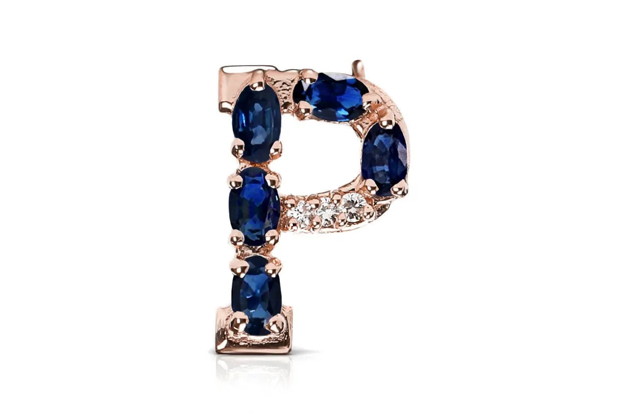 Cufflinks Letter P Initial 18kt Gold