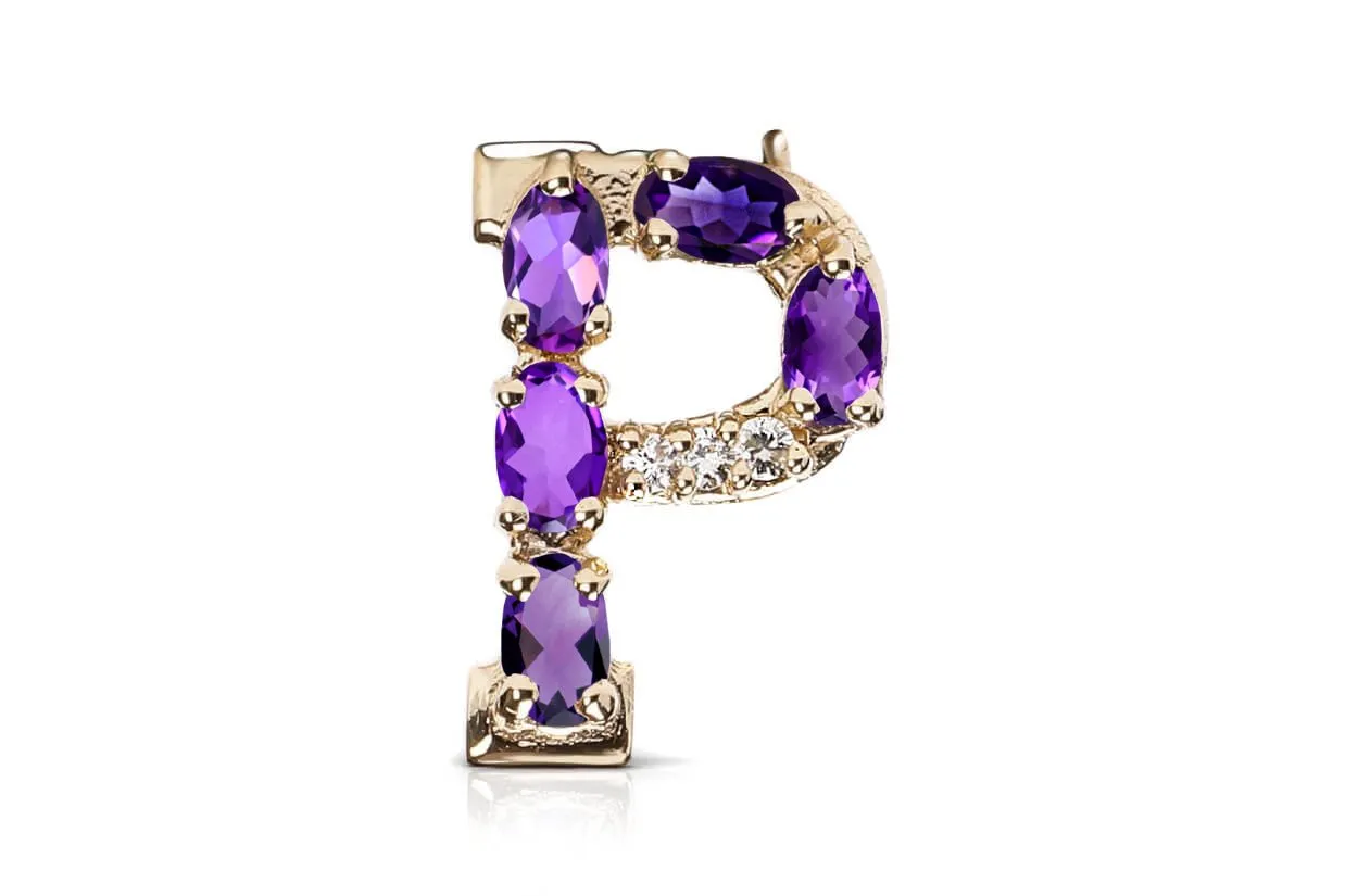 Cufflinks Letter P Initial 18kt Gold