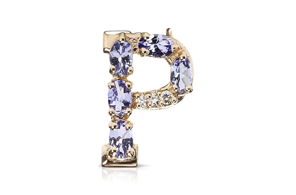 Cufflinks Letter P Initial 18kt Gold