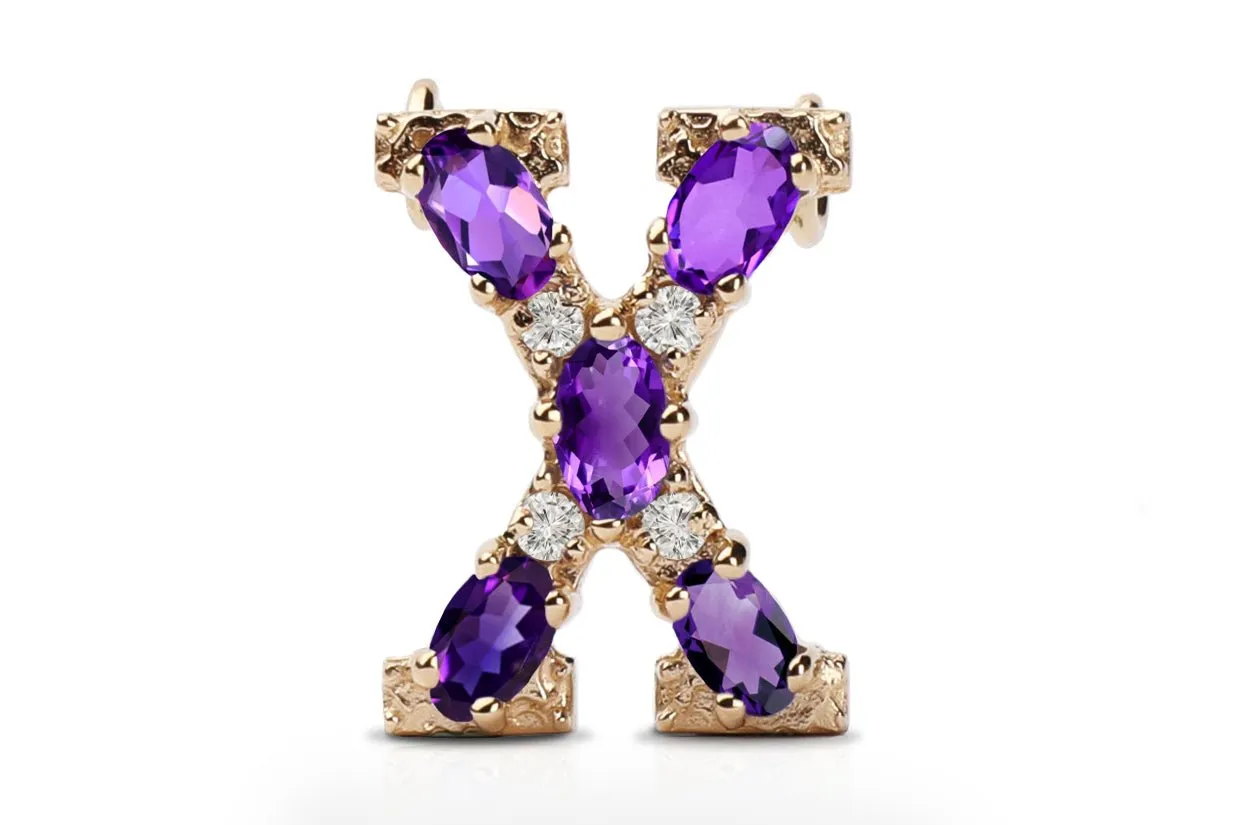Cufflinks Letter X Initial 18kt Gold