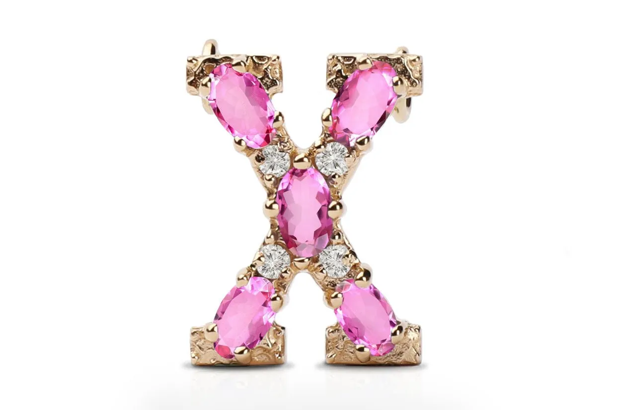 Cufflinks Letter X Initial 18kt Gold