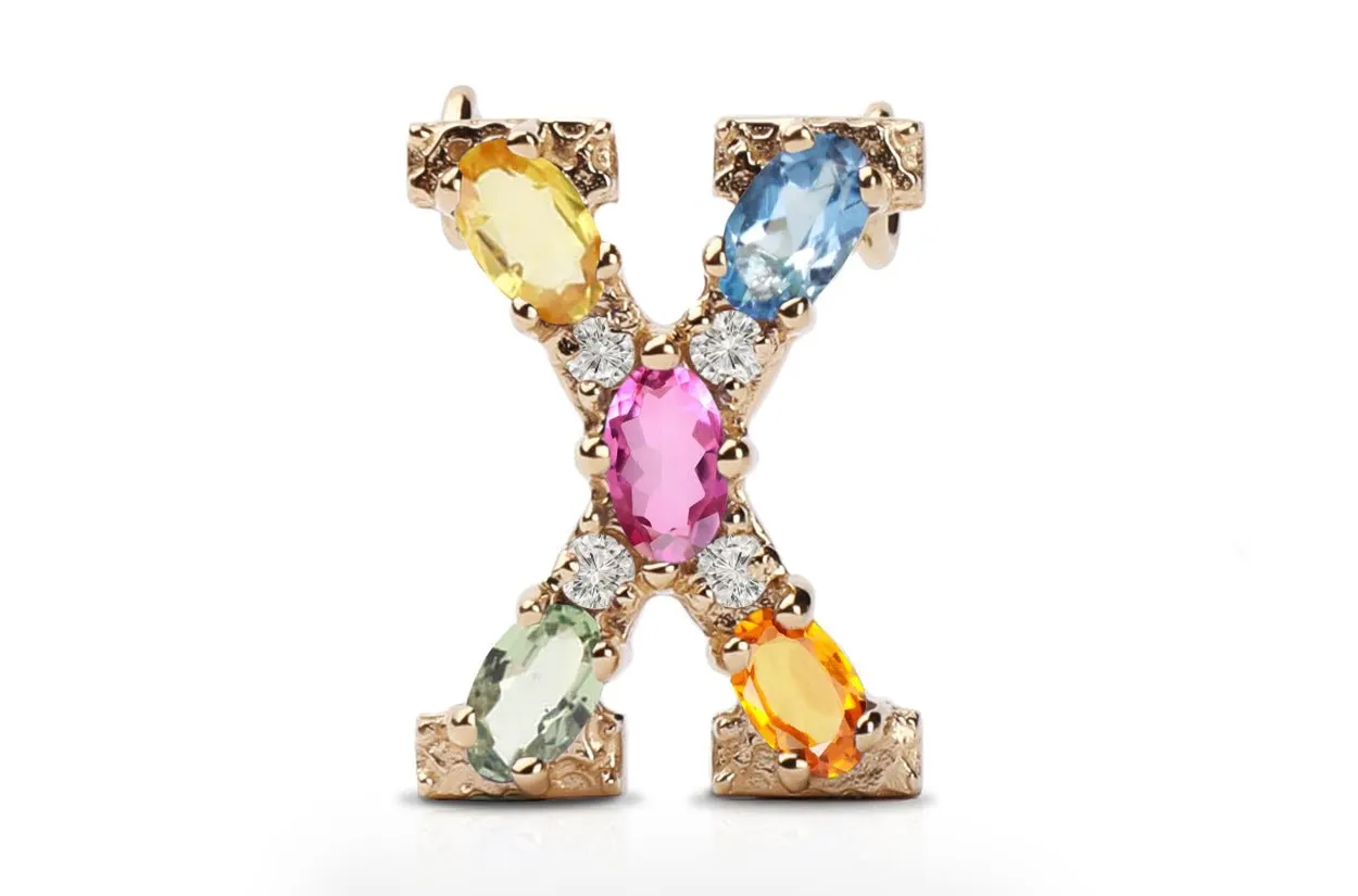 Cufflinks Letter X Initial 18kt Gold