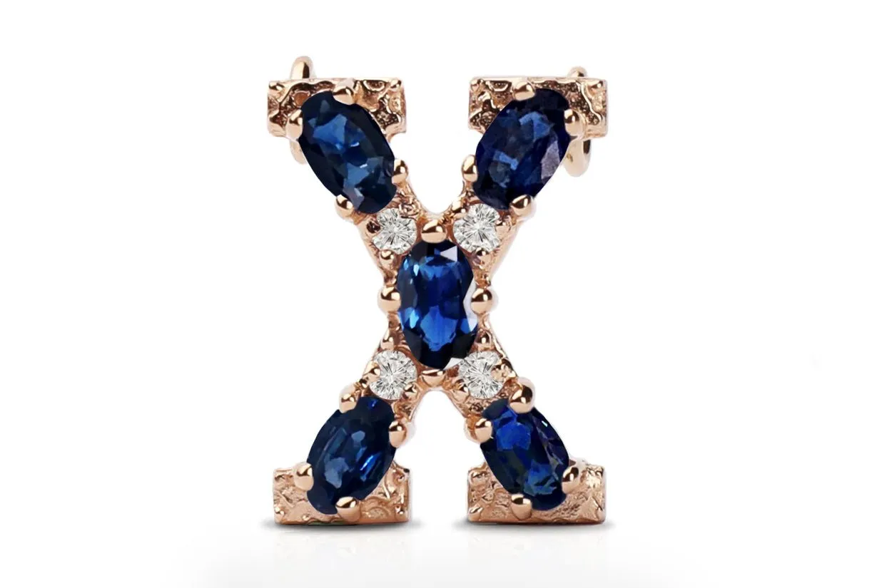 Cufflinks Letter X Initial 18kt Gold