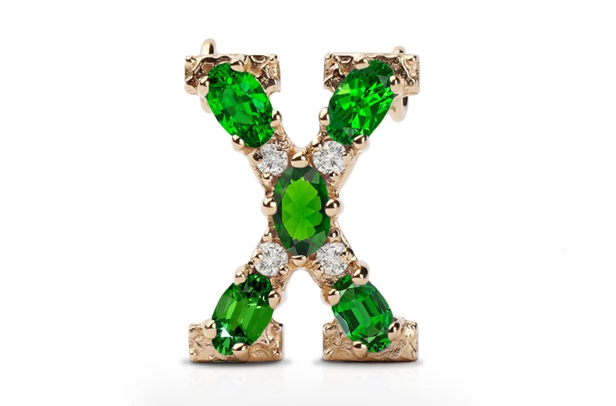Cufflinks Letter X Initial 18kt Gold