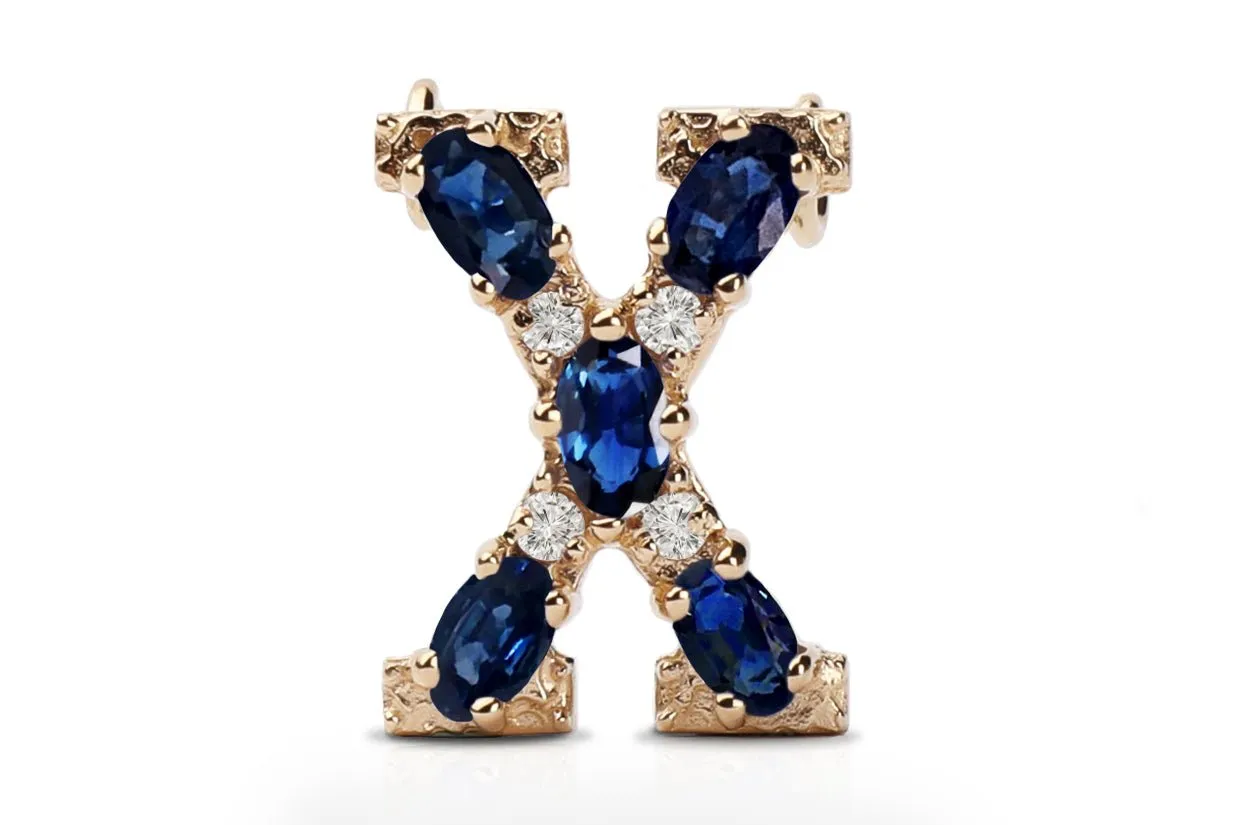 Cufflinks Letter X Initial 18kt Gold