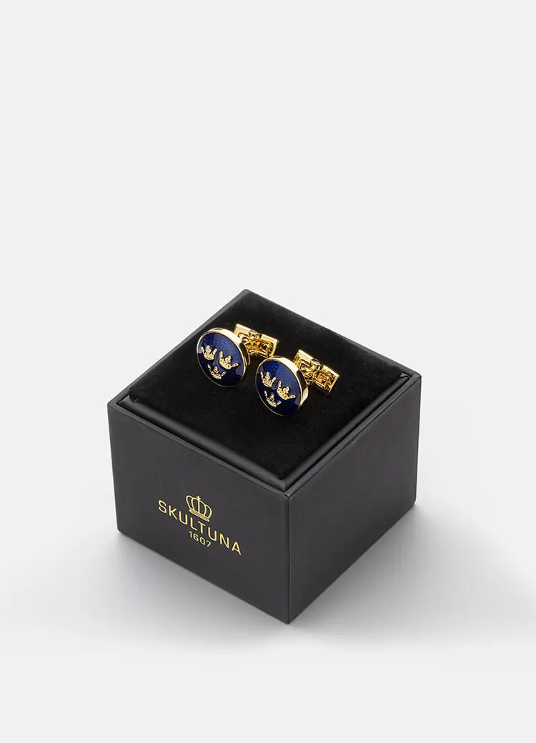 Cufflinks | Three Crowns | Large | Gold