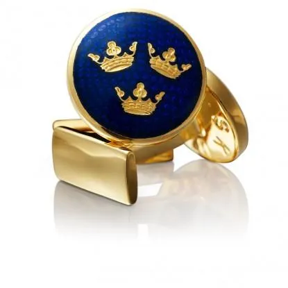 Cufflinks | Three Crowns | Large | Gold
