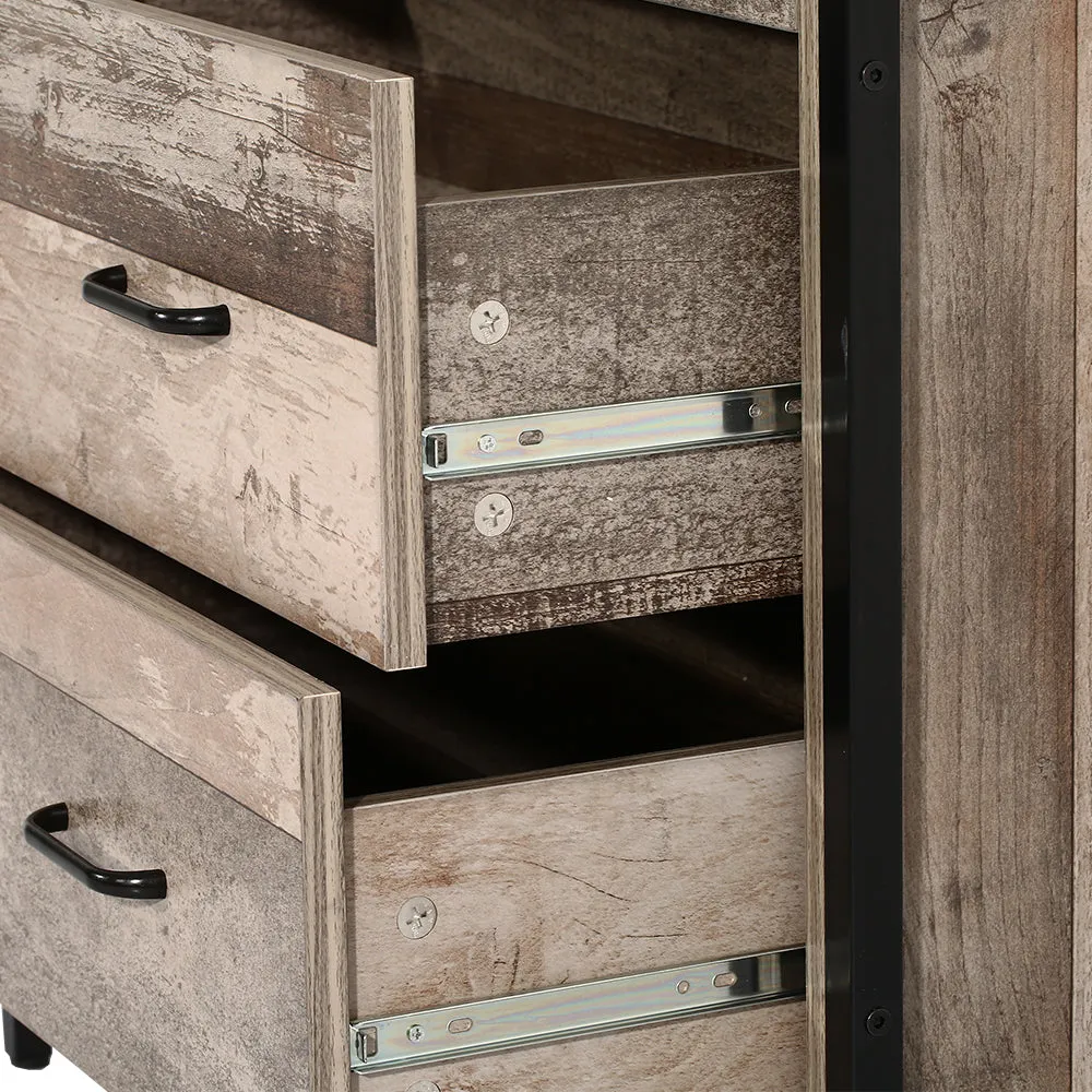Durable 4-Drawer Tallboy Chest with Metal Legs - Artiss
