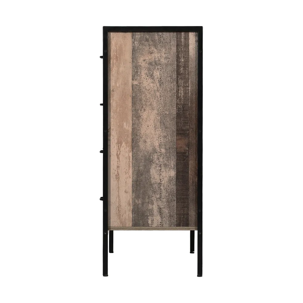 Durable 4-Drawer Tallboy Chest with Metal Legs - Artiss