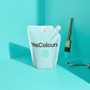 Electric Aqua eggshell paint