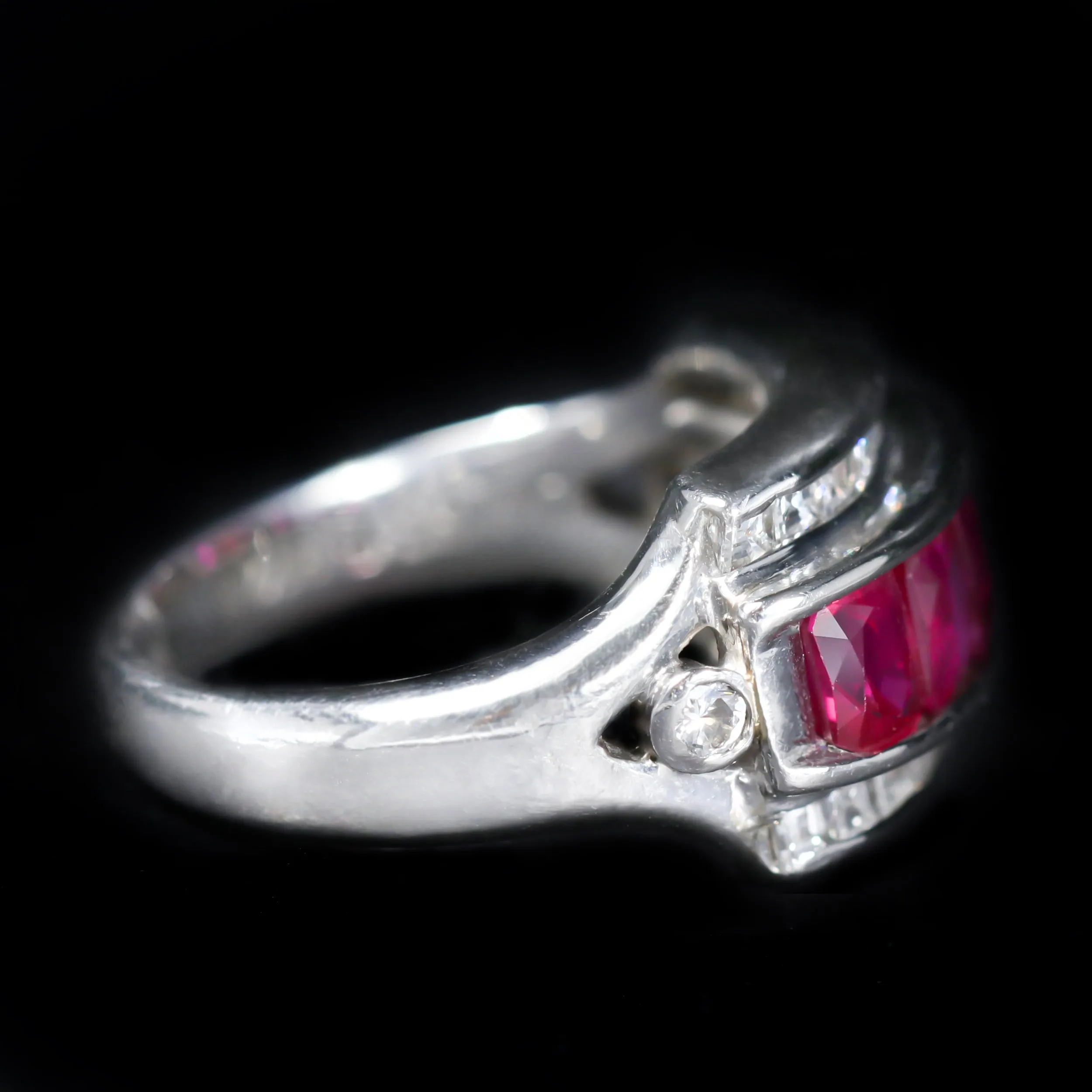 Estate 2.07 CTW Ruby and Diamond Ring