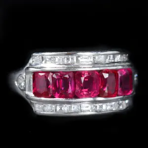 Estate 2.07 CTW Ruby and Diamond Ring